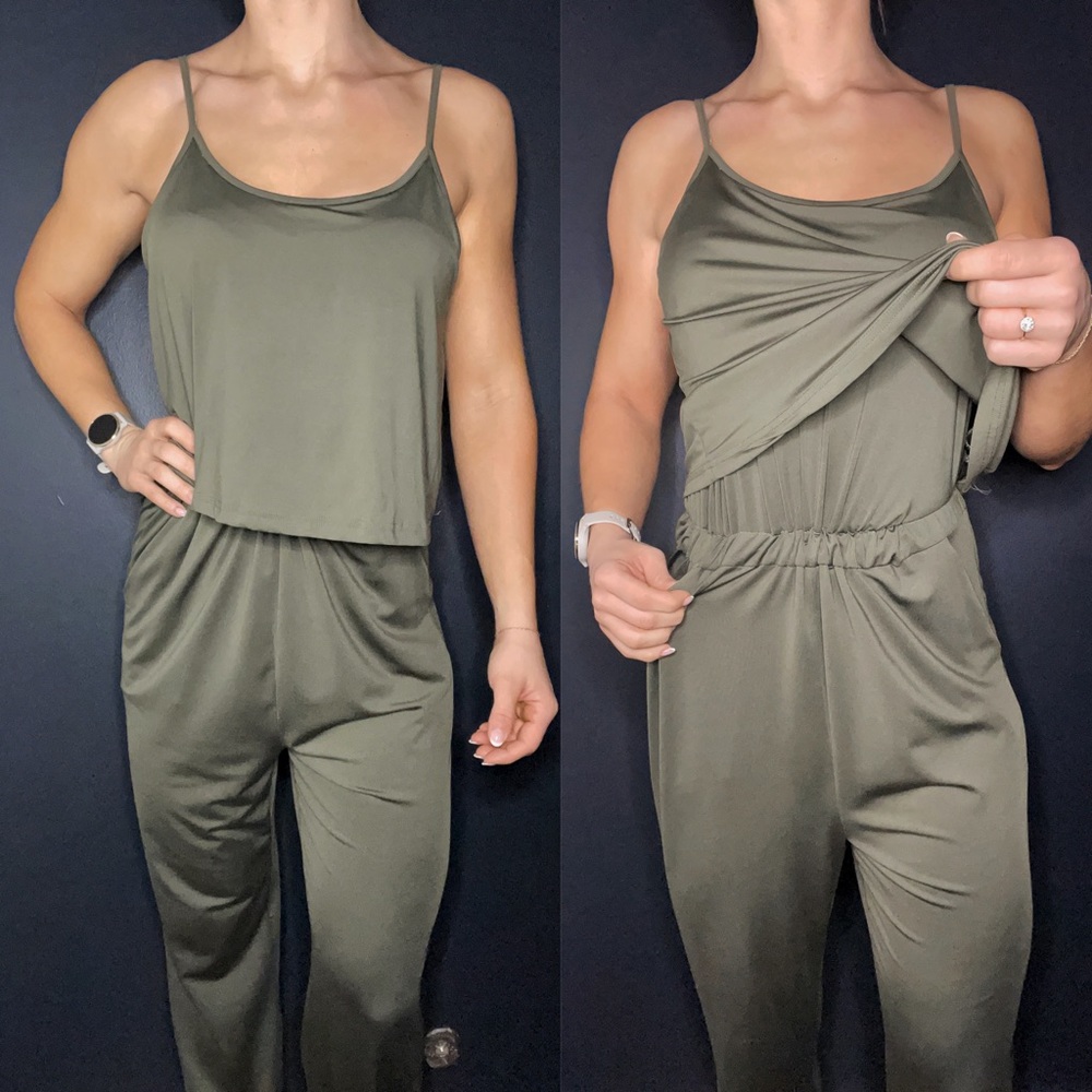 Army Green Jogger Jumpsuit (M)